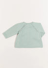 Two Button Baby Cardigan in Green (1-9mths) Knitwear  from Pepa London