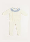 Fair Isle Knitted Set in Cream (1-9mths) Knitted Sets  from Pepa London