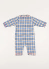 Gloucester Check Peter Pan Collar Nightwear in Blue (6mths-3yrs) Nightwear  from Pepa London