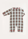 Sussex Tartan Peter Pan Collar Nightwear in Red (6mths-3yrs) Nightwear  from Pepa London