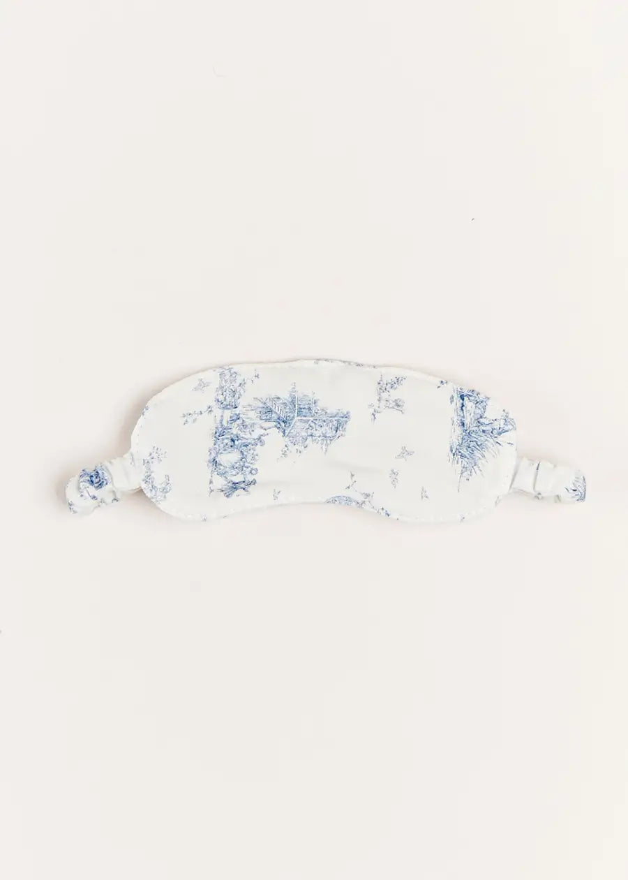 Toile Eye Mask in Blue Accessories  from Pepa London