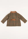 Cambridge Check Coat in Brown (18mths-3yrs) Coats  from Pepa London