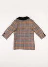 Sutherland Check Tailored Coat in Green (4-10yrs) Coats  from Pepa London