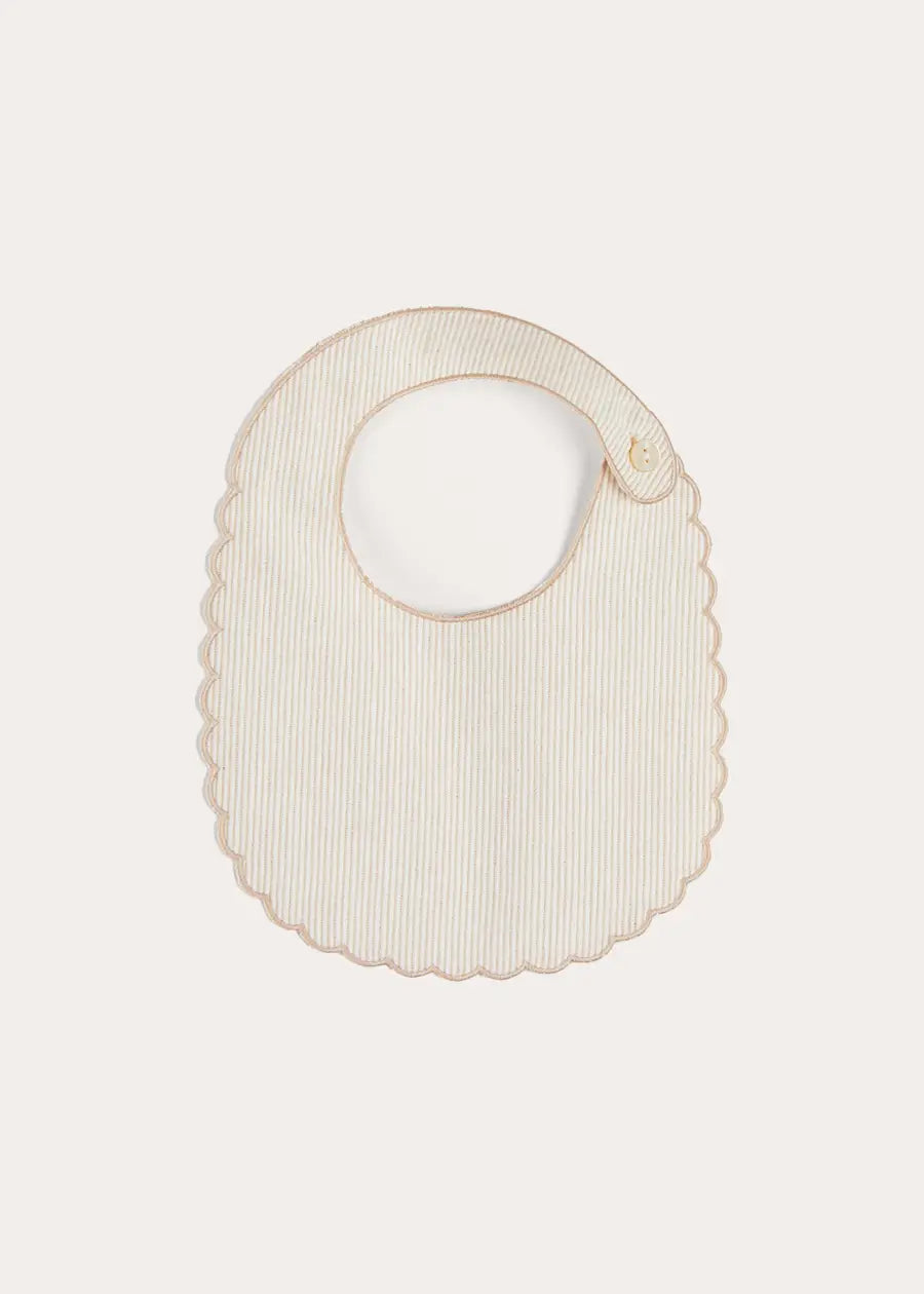Waterford Striped Bib in Beige ACCESSORIES from Pepa London