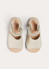 Open Toe Leather Sandals in Ivory (17-30EU) SHOES from Pepa London