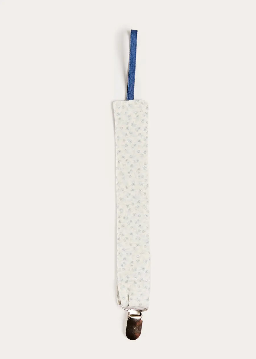 Betsy Floral Dummy Clip Dummy Clip in Baby Blue (OS) Accessories from Pepa London