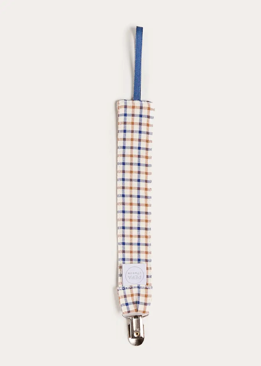 Cadogan Houndstooth Dummy Clip Dummy Clip in Camel (OS) Accessories from Pepa London