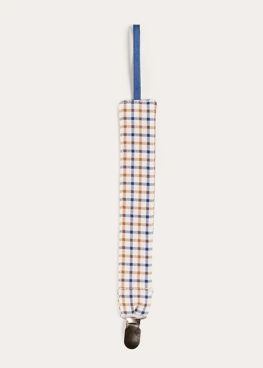 Cadogan Houndstooth Dummy Clip Dummy Clip in Camel (OS) Accessories from Pepa London