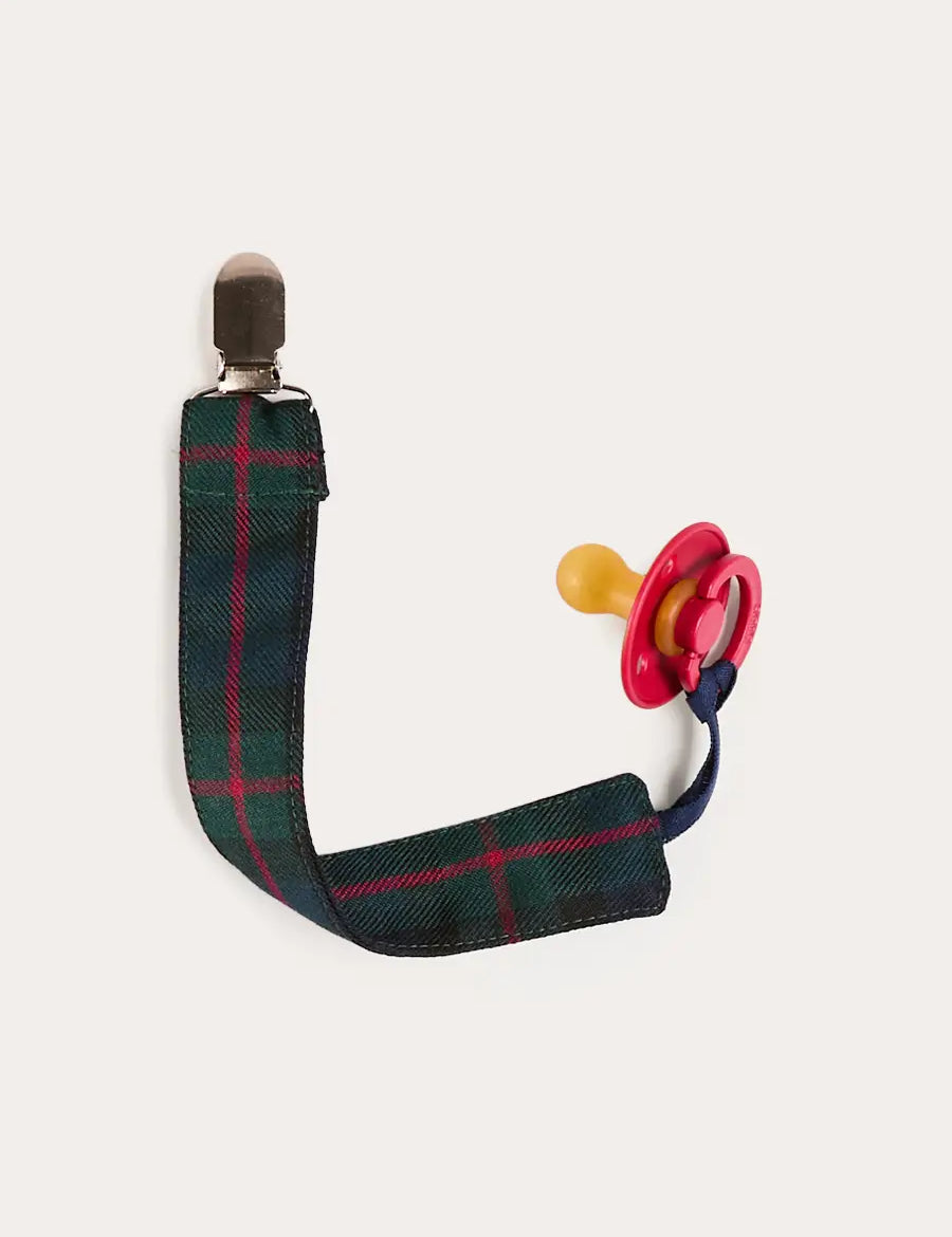 Kinnerton Tartan Dummy Clip Dummy Clip in Green (OS) Accessories from Pepa London