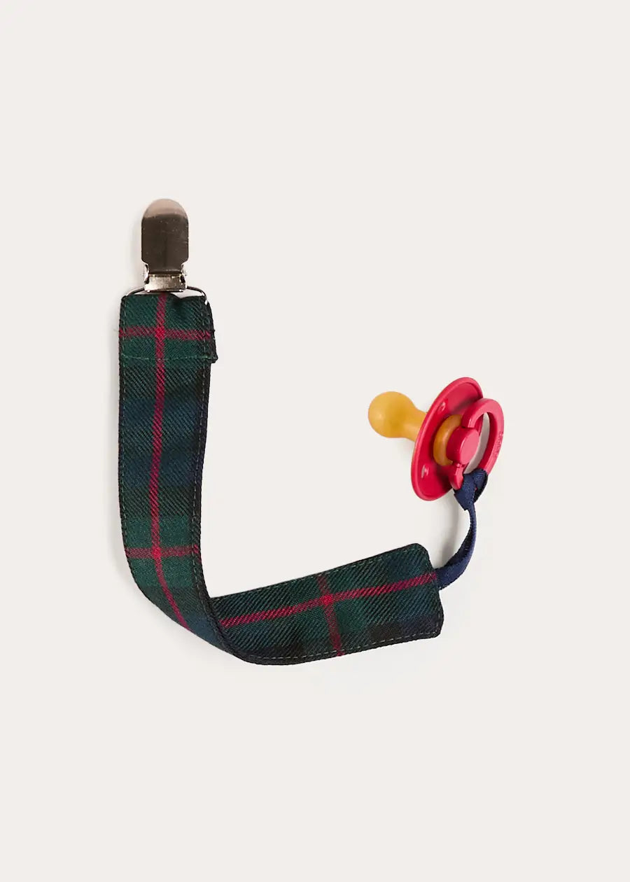 Kinnerton Tartan Dummy Clip Dummy Clip in Green (OS) Accessories from Pepa London