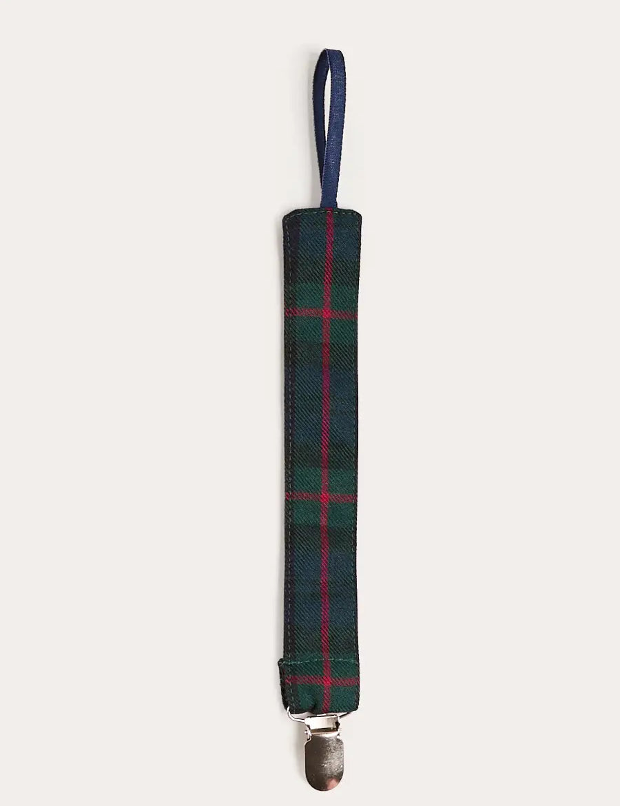 Kinnerton Tartan Dummy Clip Dummy Clip in Green (OS) Accessories from Pepa London