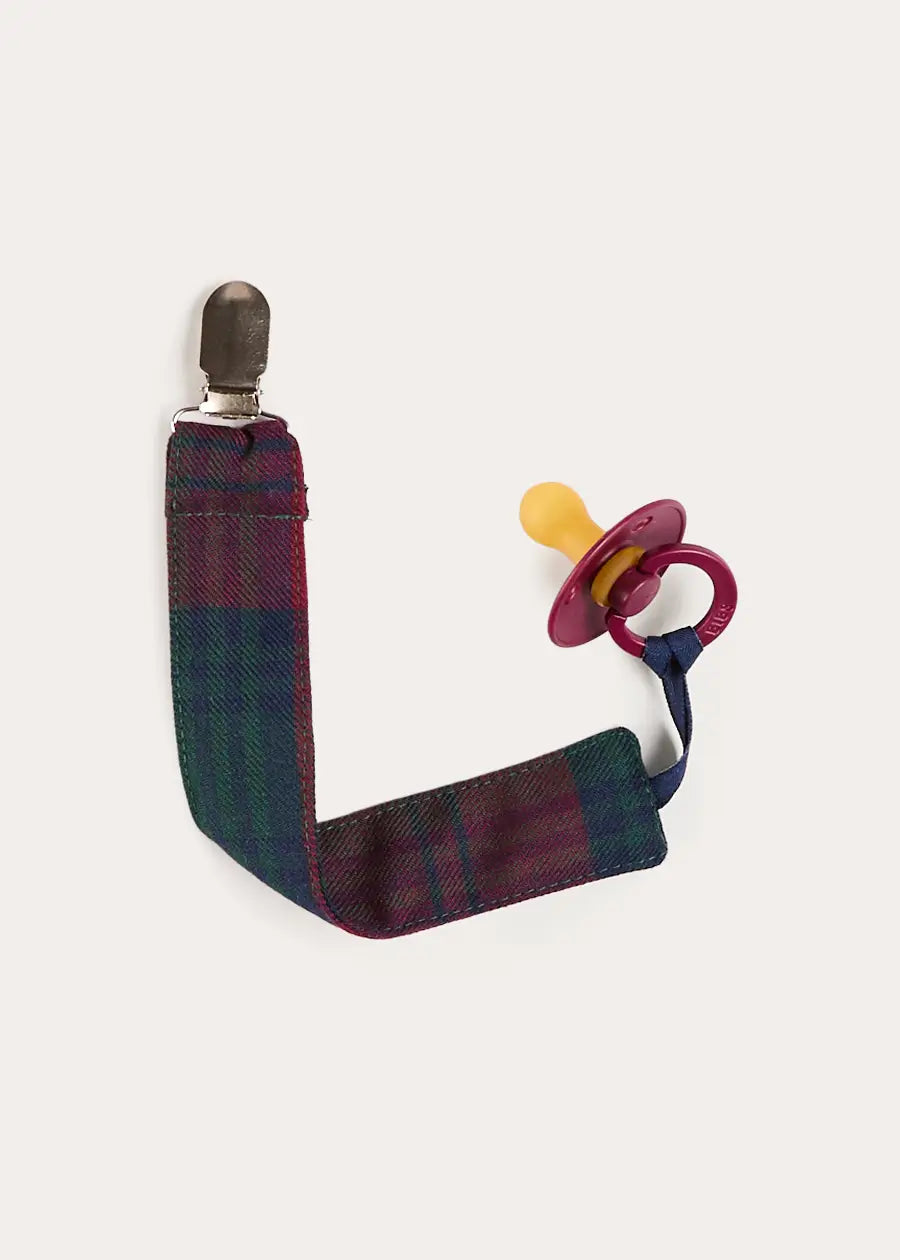 Grovesnor Tartan Dummy Clip Dummy Clip in Red (OS) Accessories from Pepa London