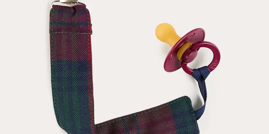 Grosvenor Tartan Dummy Clip Dummy Clip in Red (OS) Accessories from Pepa London