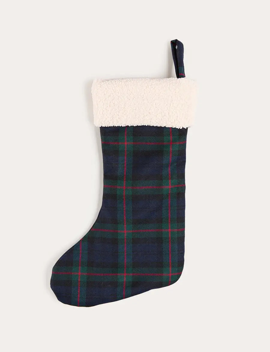 Kinnerton Tartan Christmas Stocking in Green (OS) Accessories from Pepa London