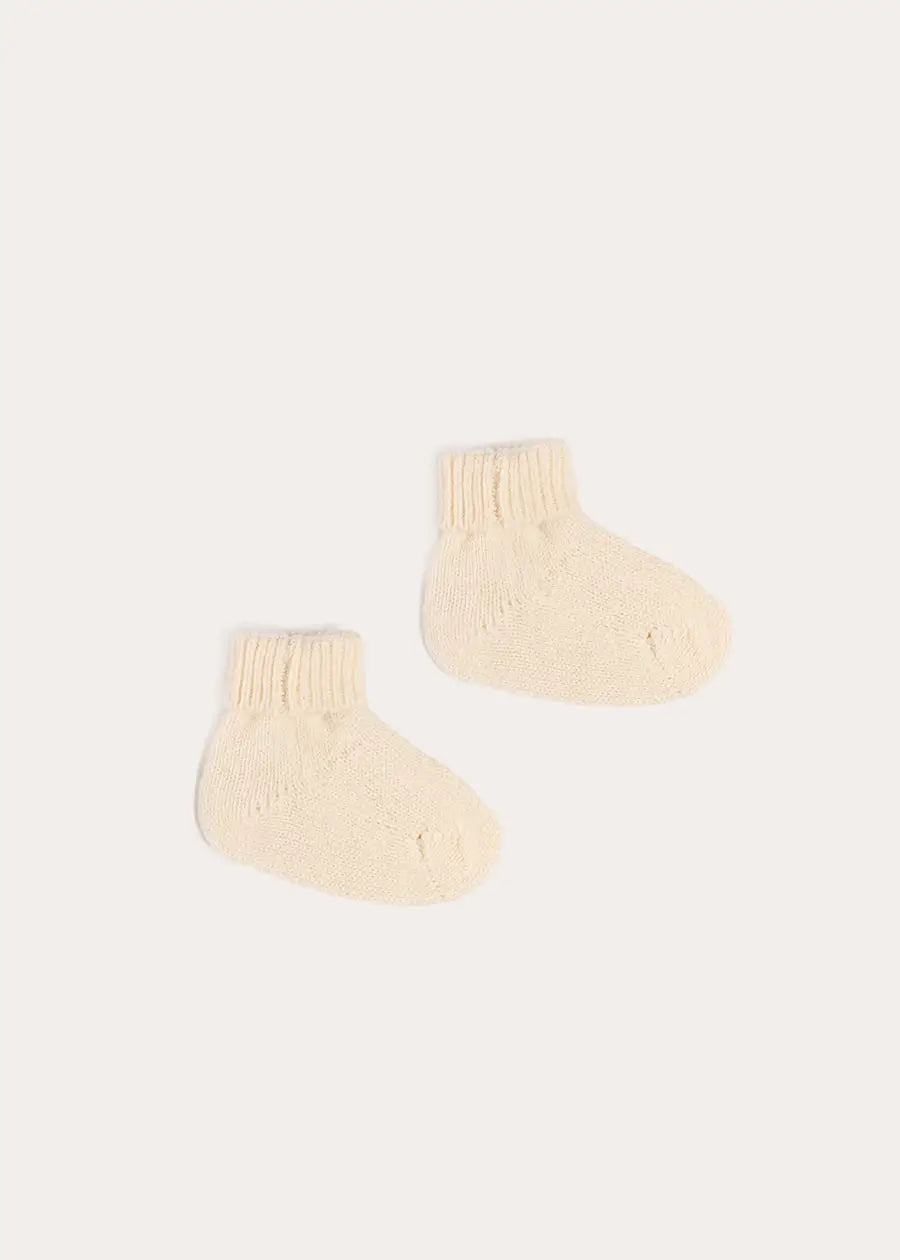 Cashmere Sock Booties in Cream (XS-L) Shoes from Pepa London