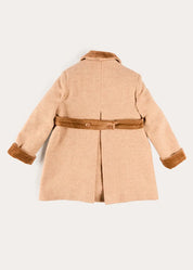 Traditional Double Breasted Coat in Camel (12mths-10yrs) Coats from Pepa London