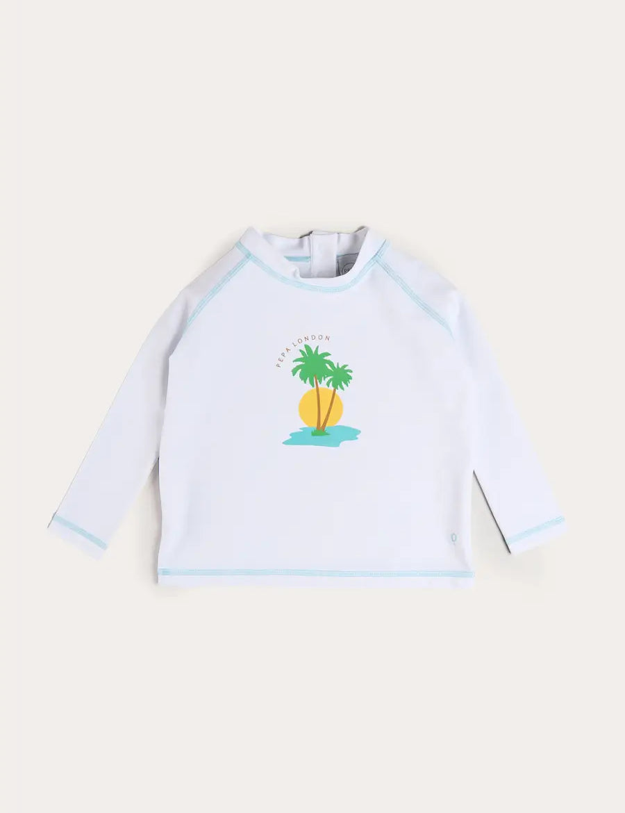 Oasis Rashguard in White (12mths-6yrs) Swimwear from Pepa London