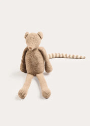 Handmade Baby Alpaca Cusumbo Animal Toy in Brown
