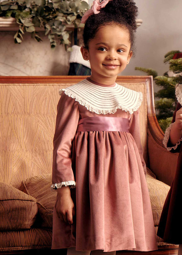The Pink Velvet Dress Girl Look Look  from Pepa London