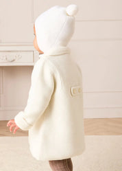 Merino Wool Pom Pom Hat in Cream (S-L) Knitted Accessories from Pepa London