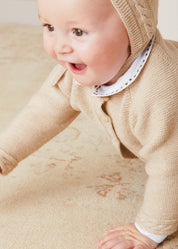 Embroidered Polo Collar Bodysuit in White (0mths-3yrs) Tops & Bodysuits from Pepa London