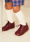 Oxford Baby Booties in Burgundy (20-26EU) Shoes  from Pepa London