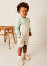 Holland Striped Pocket Front Dungarees in Green (18mths-4yrs) DUNGAREES from Pepa London