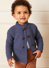 Toggle Fastening Knitted Cardigan in Blue (12mths-10yrs) Knitwear  from Pepa London