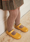 Leather Mary Jane Baby Shoes in Mustard (20-24EU) Shoes  from Pepa London