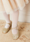 Glittery Mary Jane Shoes in Gold (24-34EU) SHOES  from Pepa London