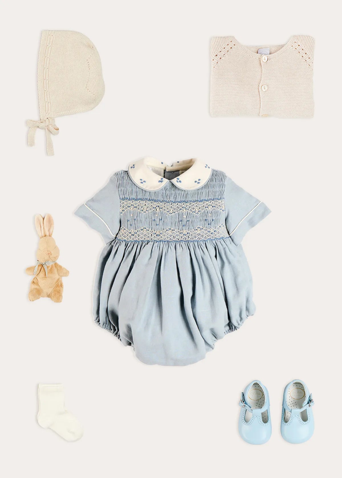 The Sky Blue Baby Boy Romper Look Look from Pepa London