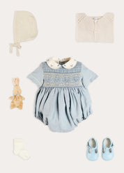 The Sky Blue Baby Boy Romper Look Look from Pepa London