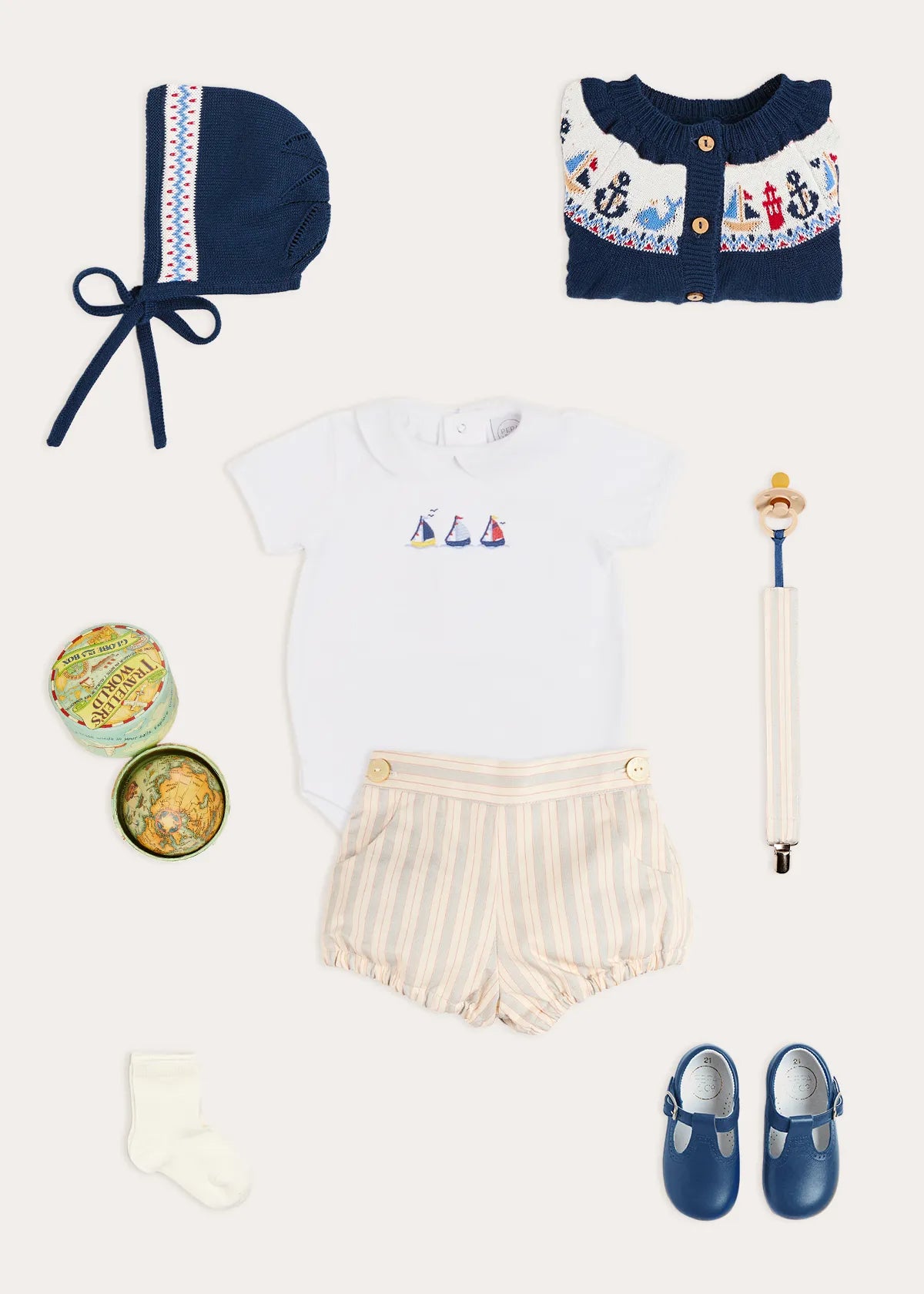 The Nautical Baby Boy Cardigan Look Look from Pepa London