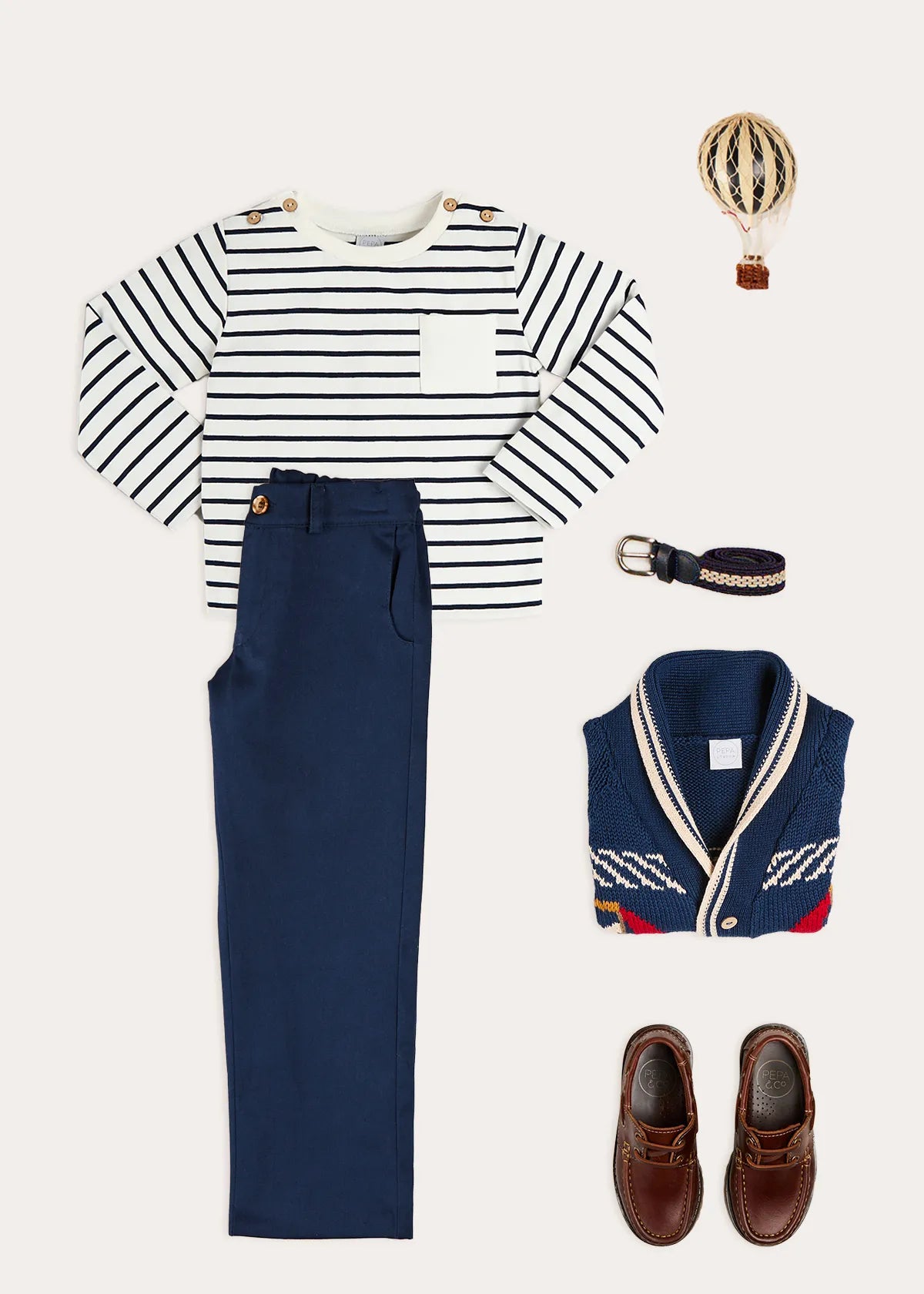 The Sailor Striped Top Boy Look Look from Pepa London