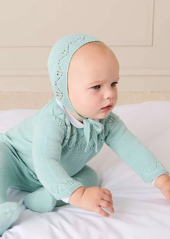 The Green Knitted Newborn Look Look from Pepa London
