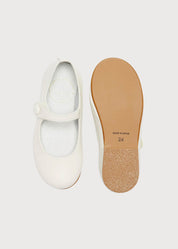Leather Celebration Mary Jane Shoes in Ivory (20-34EU)
