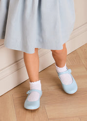 Leather Mary Jane Shoes in Sky Blue (24-35EU)