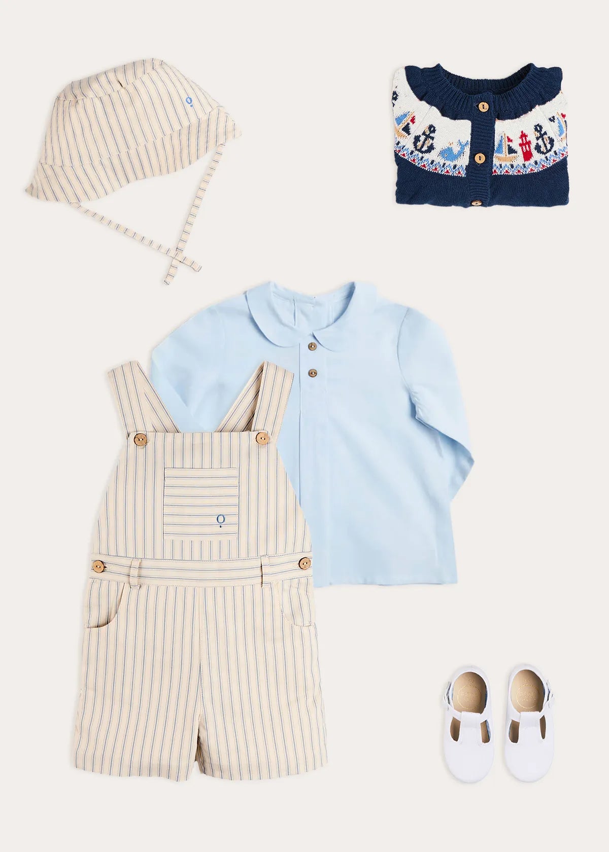 The Percy Dungarees Toddler Boy Look Look from Pepa London