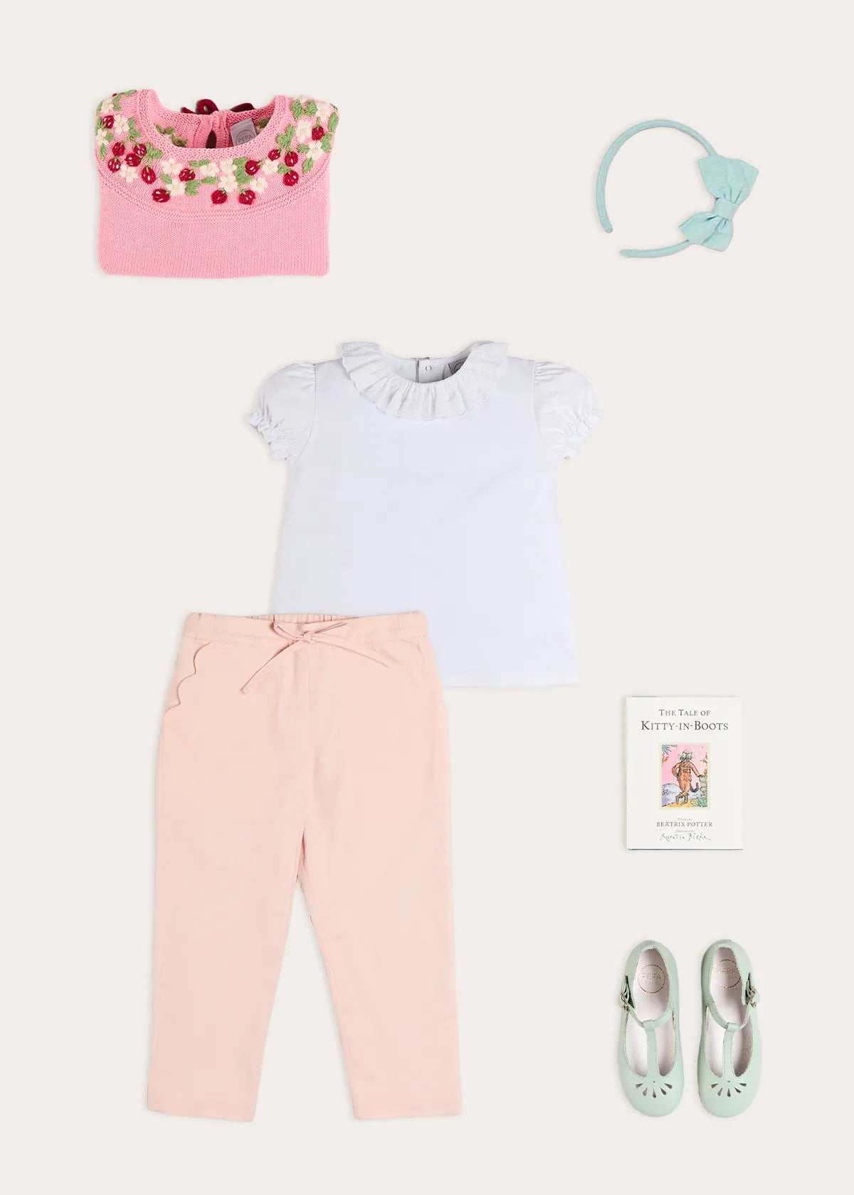 The Toddler Girl Strawberry Cardigan Look Look from Pepa London