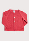 Openwork Cardigan in Raspberry Pink (6mths-10yrs) Knitwear  from Pepa London