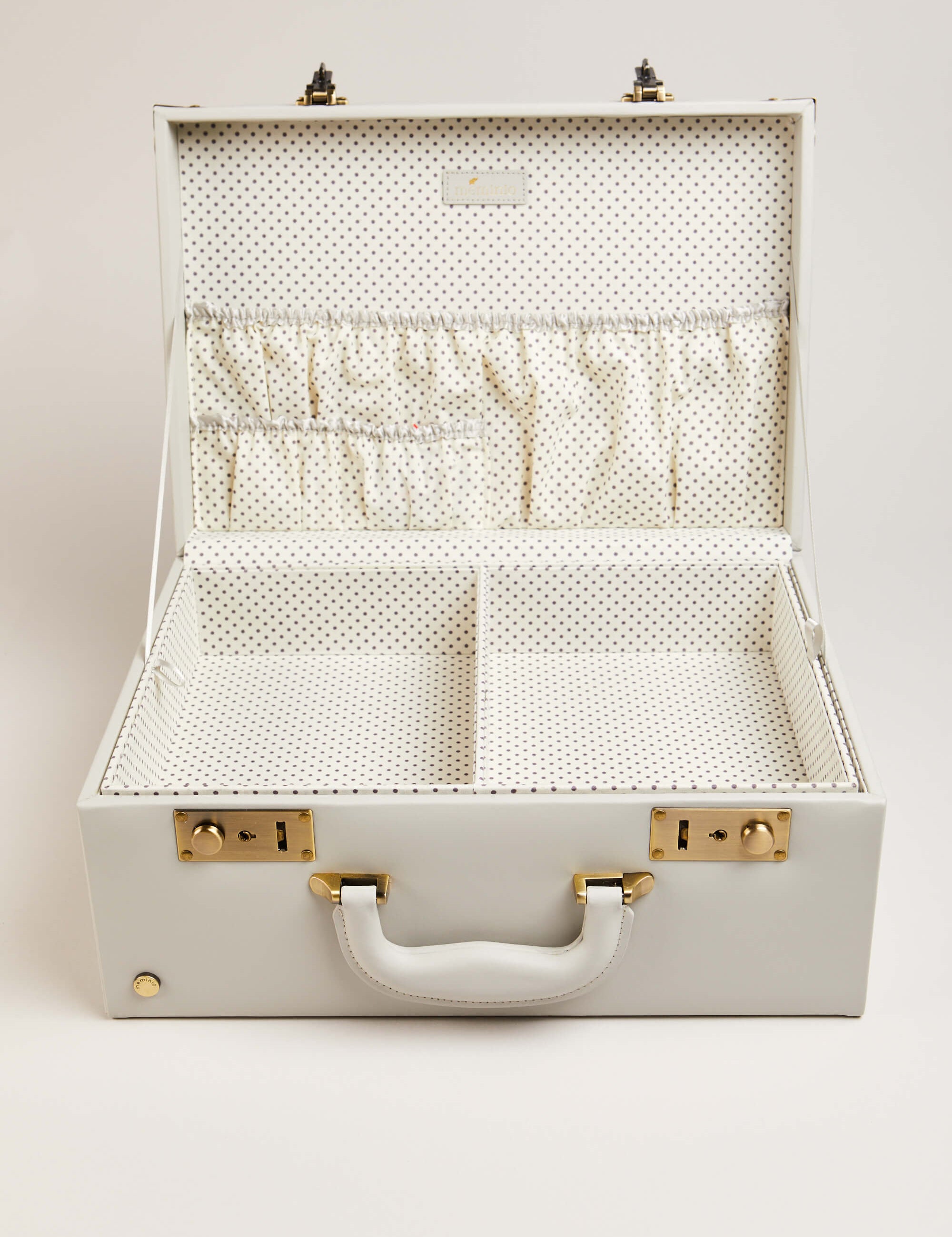 Pale Grey Leather Memory Case Toys  from Pepa London