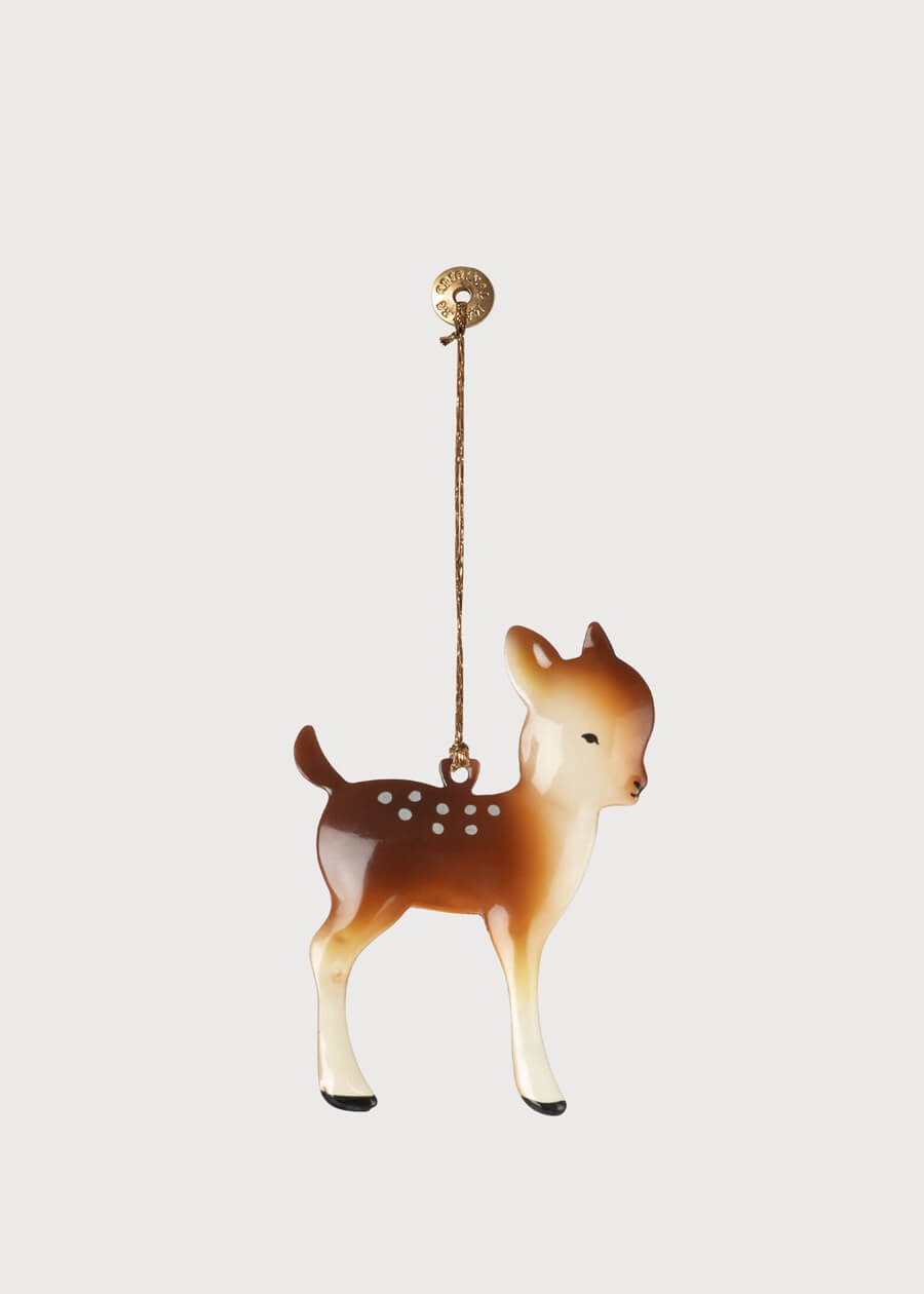 Hand Painted Bambi Christmas Ornament in Brown Toys  from Pepa London