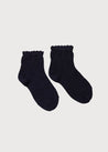 Openwork short socks - Navy (3mths-8yrs) Socks  from Pepa London