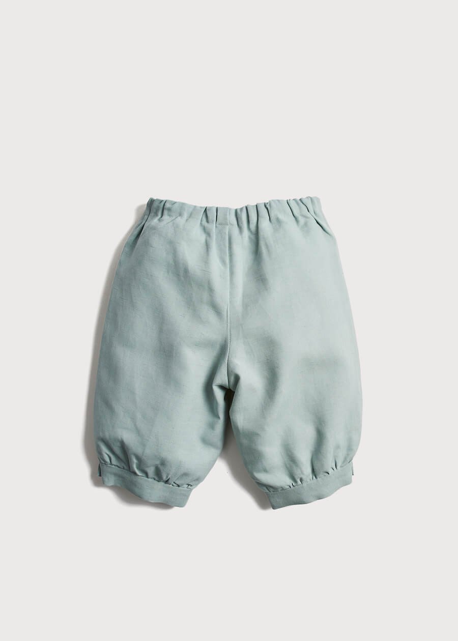 Teal Linen Pageboy Knickerbockers (12mths-10yrs) Trousers  from Pepa London