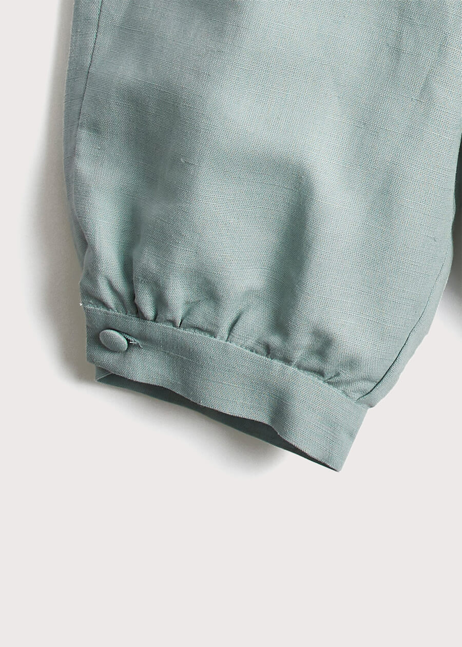 Teal Linen Pageboy Knickerbockers (12mths-10yrs) Trousers  from Pepa London