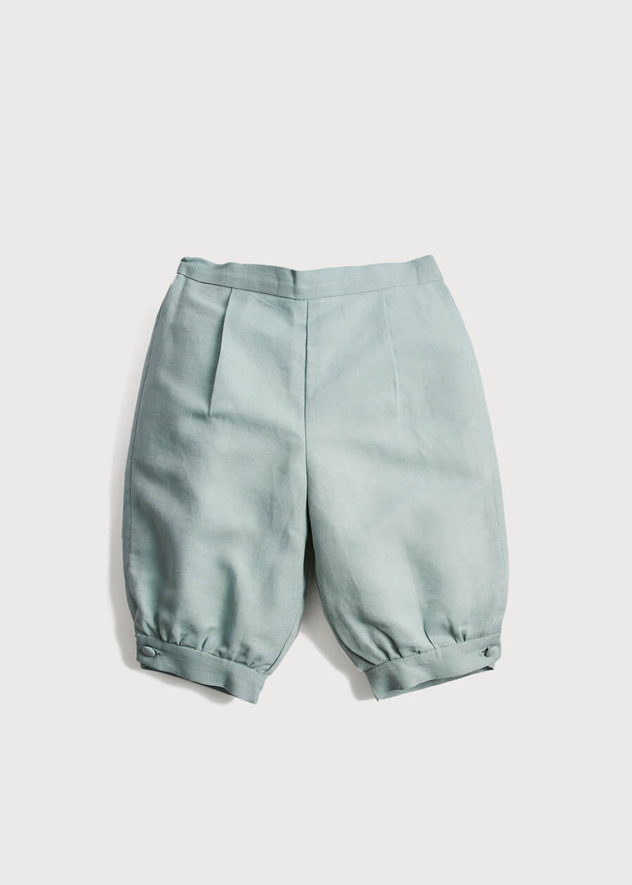 Teal Linen Pageboy Knickerbockers (12mths-10yrs) Trousers  from Pepa London