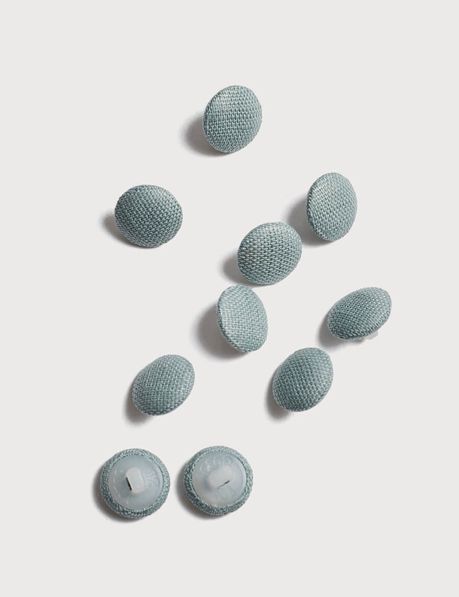 Teal Linen Covered Buttons Buttons  from Pepa London