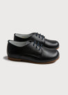 Leather Lace-Up Navy Shoes (20-34EU) Shoes  from Pepa London