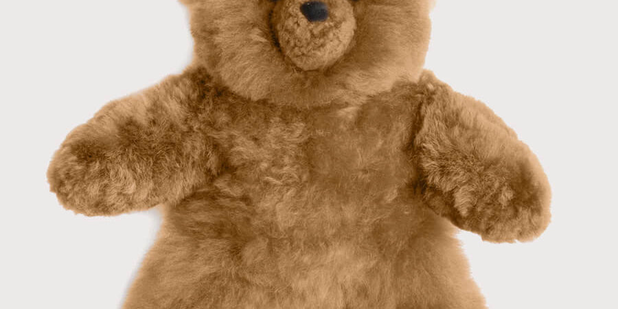 Light Brown Teddy Bear (100% Alpaca Fur) Toys  from Pepa London