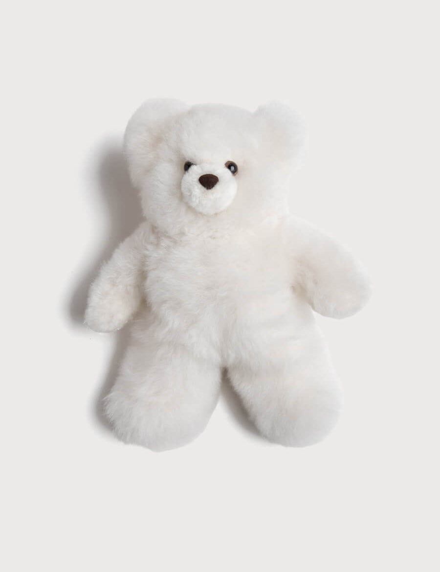 White Teddy Bear (100% Alpaca Fur) Toys  from Pepa London